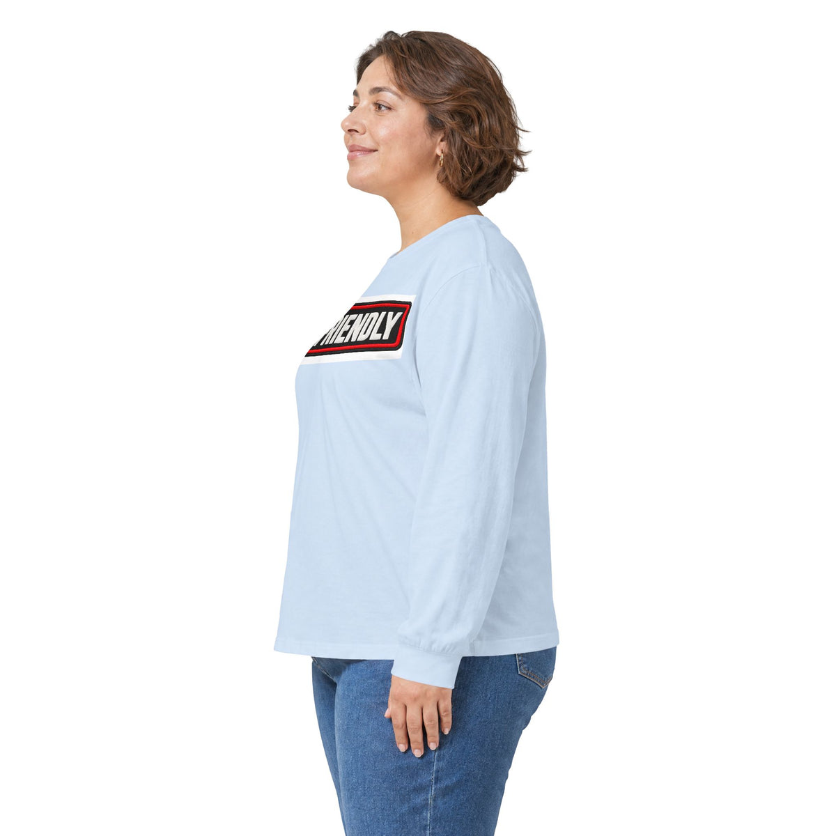 Not Friendly - Service Dog Patch - Unisex Ultra Cotton Long Sleeve Tee