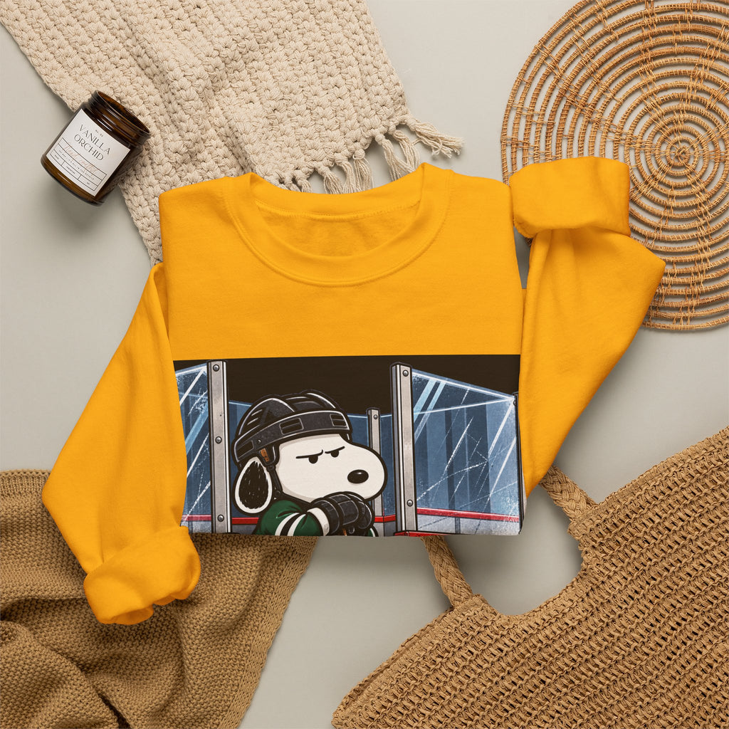 Snoopy Hockey Penalty Box Green - Crewneck Sweatshirt