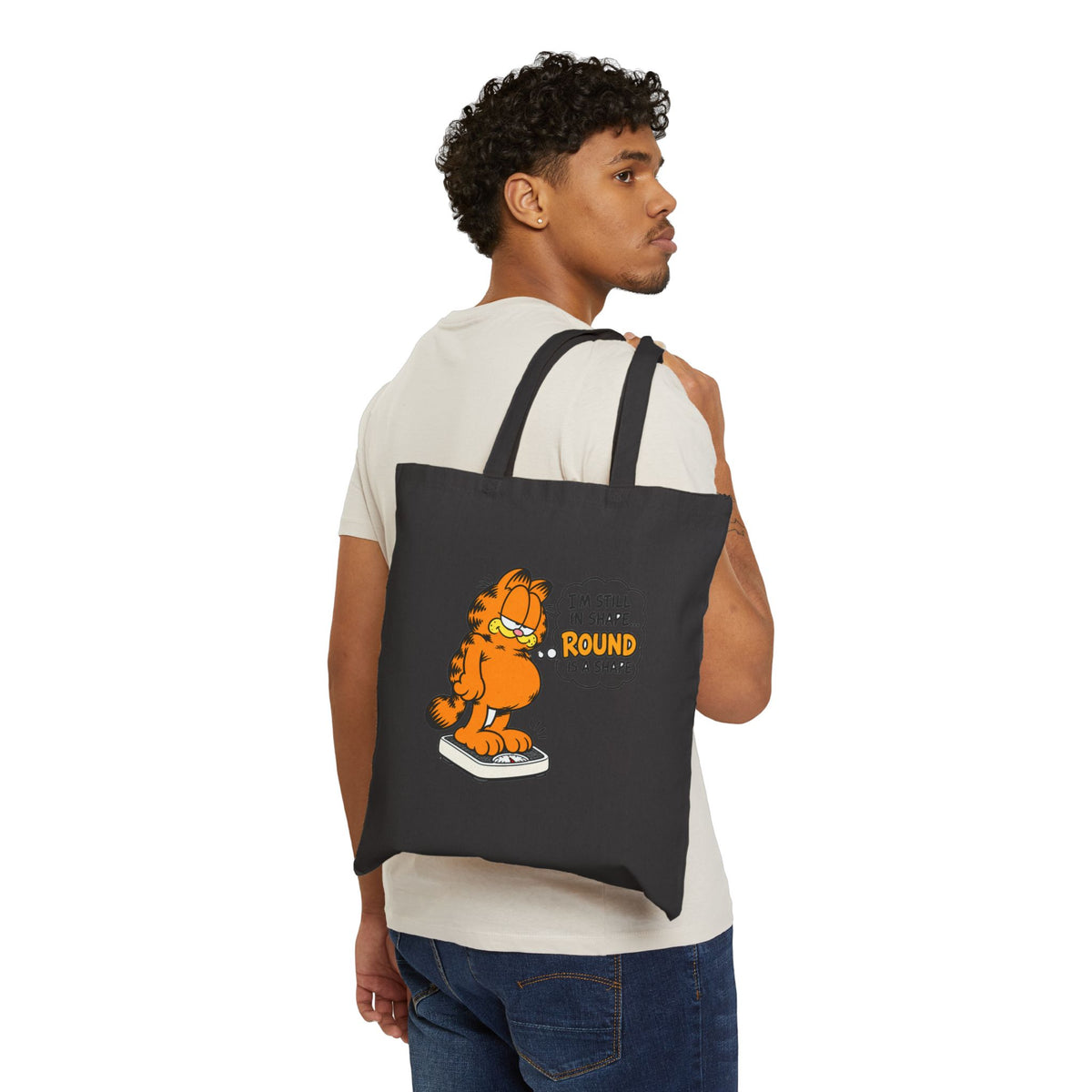 Round Shape Garfield - Canvas Tote