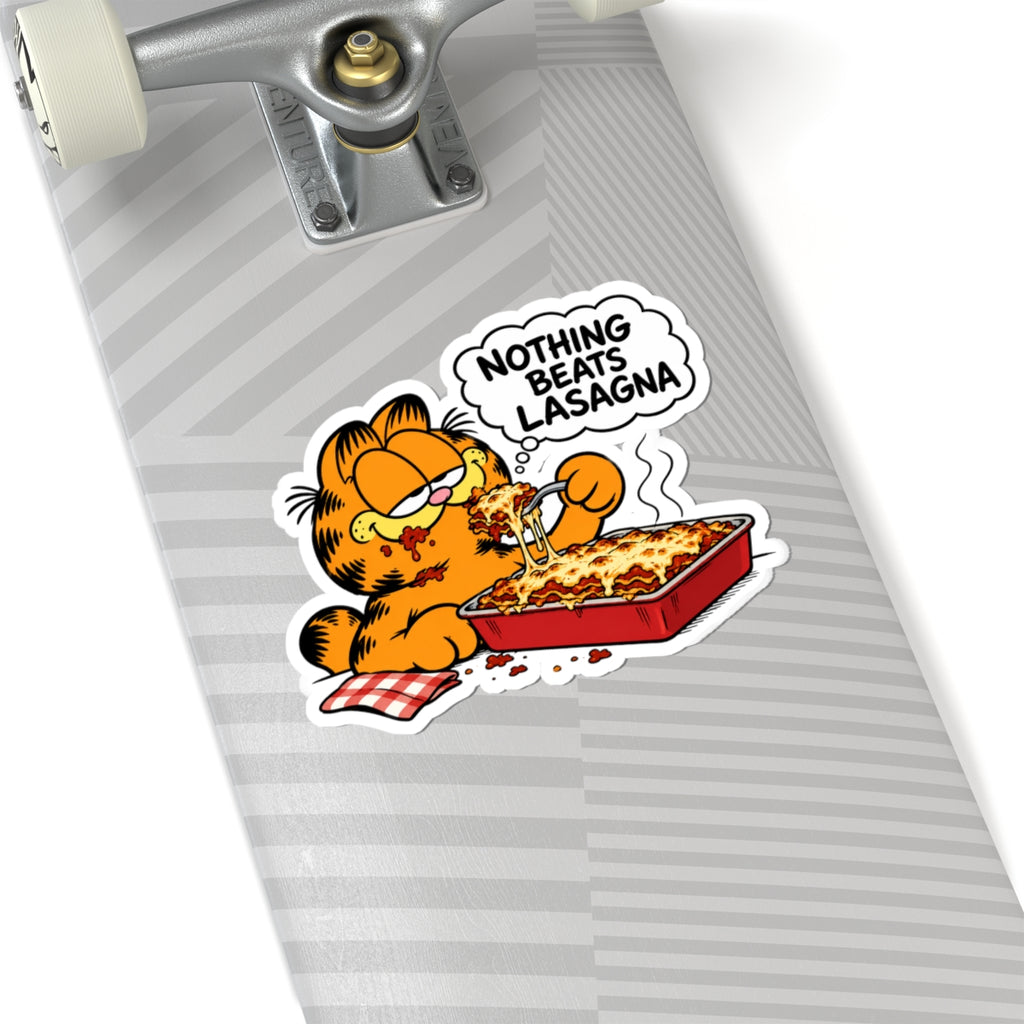 Nothing Beats Lasagna - Kiss-Cut Sticker