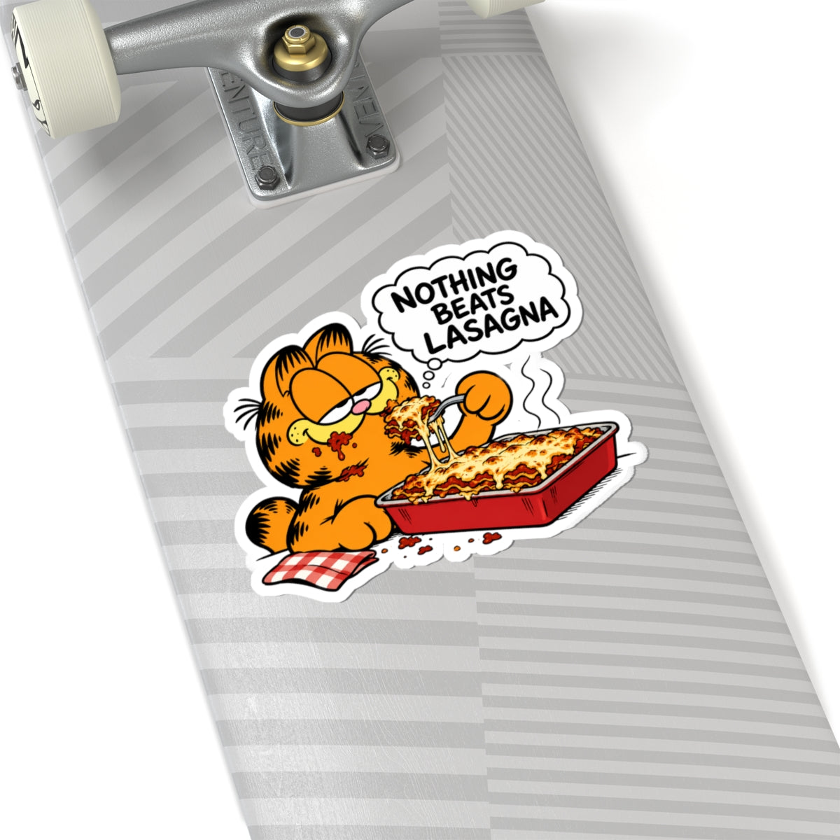 Nothing Beats Lasagna - Kiss-Cut Sticker