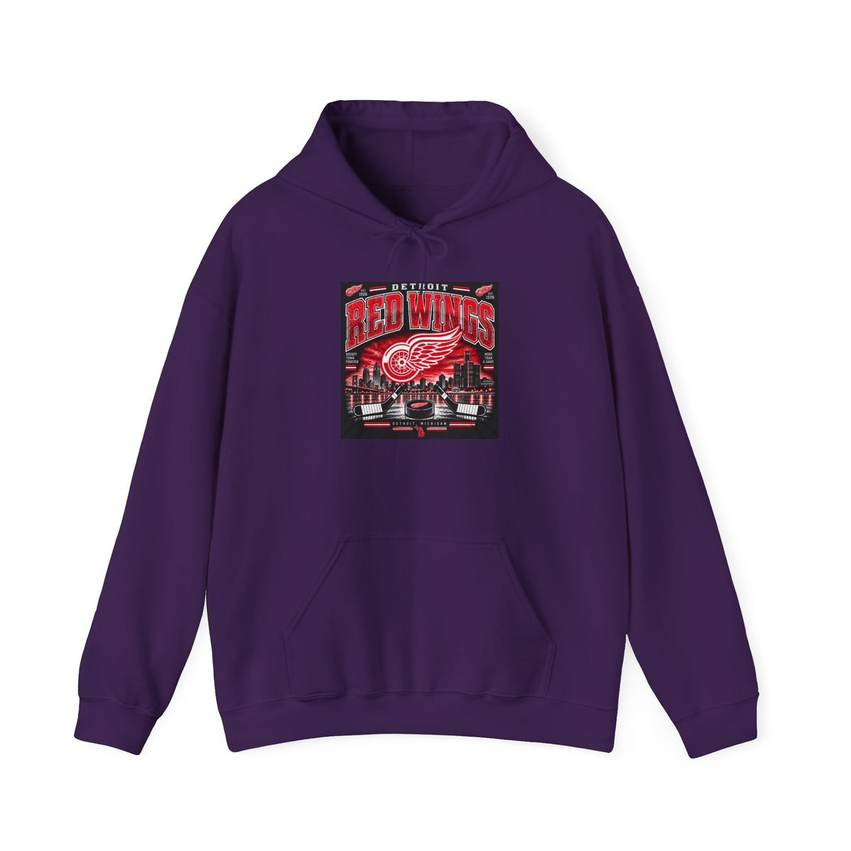 Detroit Red Wings Hockey Skyline - Hoodie