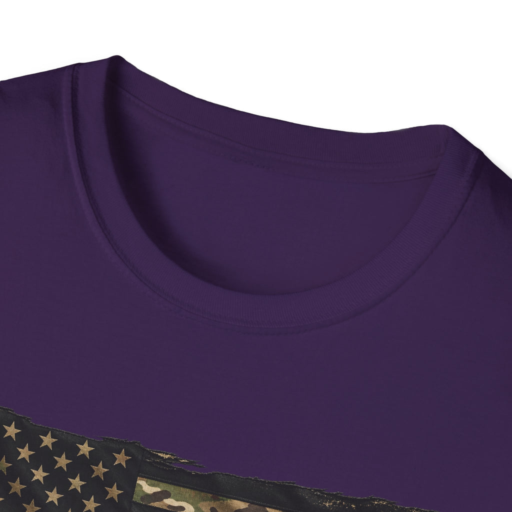 Black and Multicam American Flag - Classic Tee