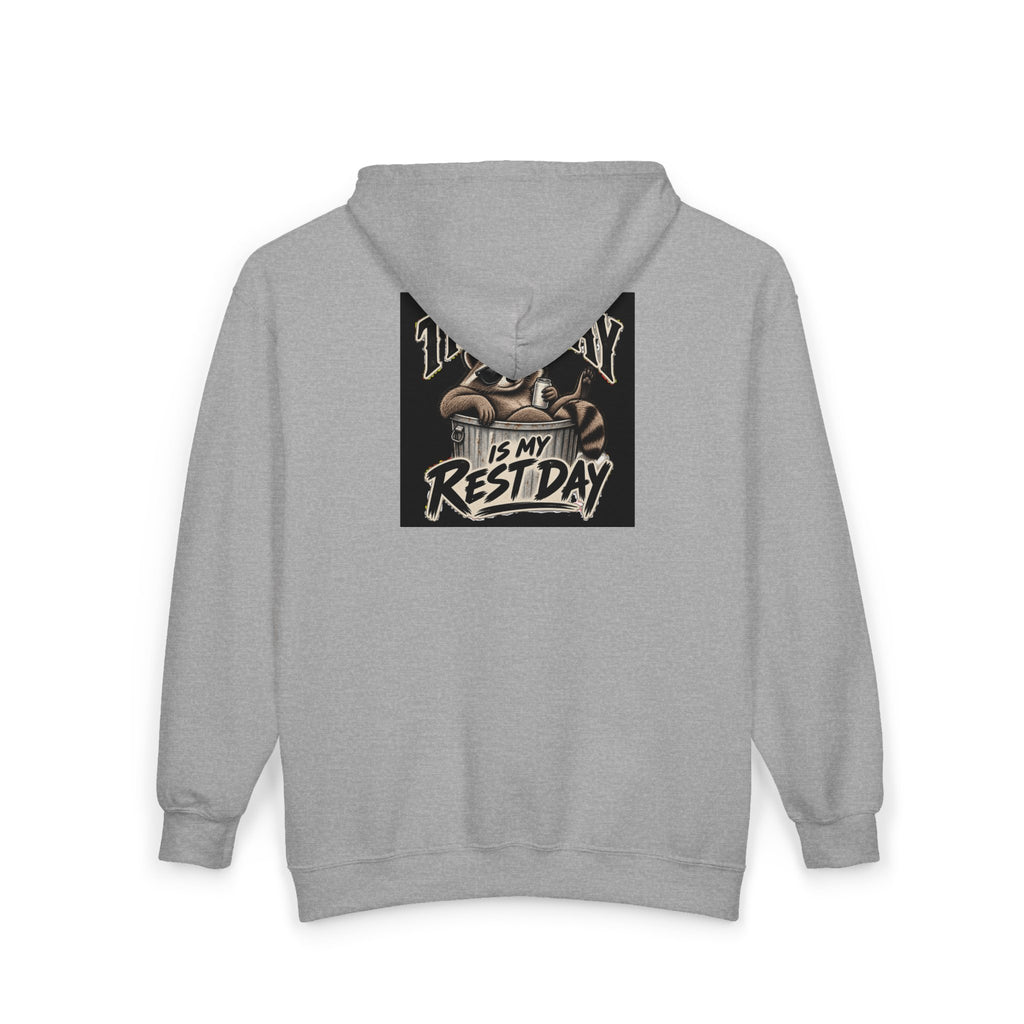 Trash Day Rest Day - Full-Zip Hooded Sweatshirt