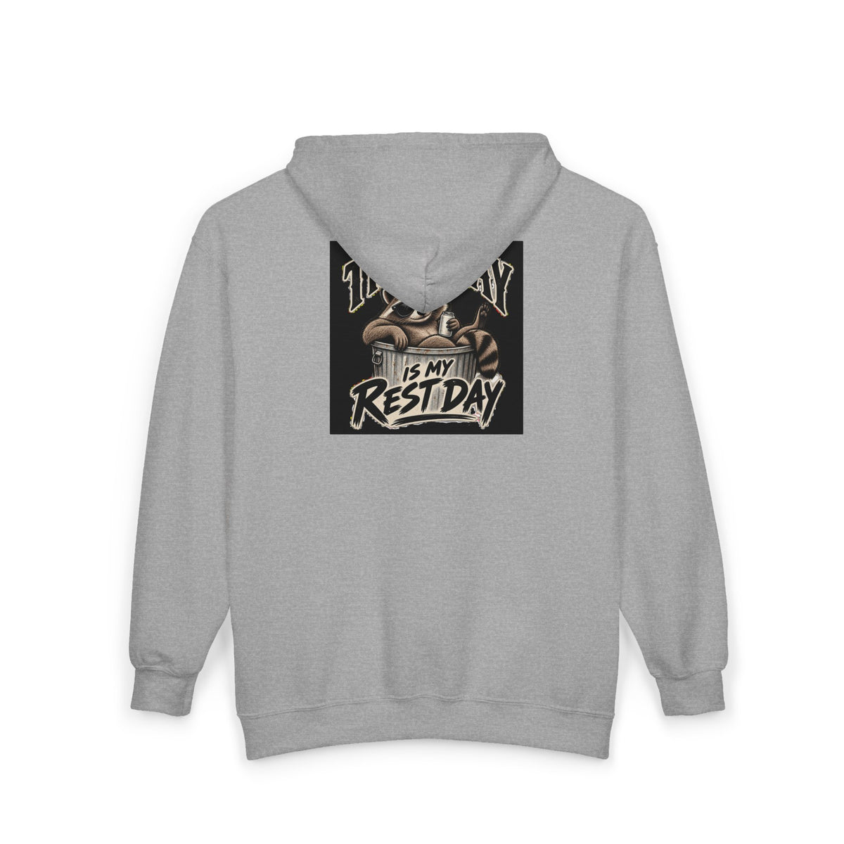 Trash Day Rest Day - Full-Zip Hooded Sweatshirt