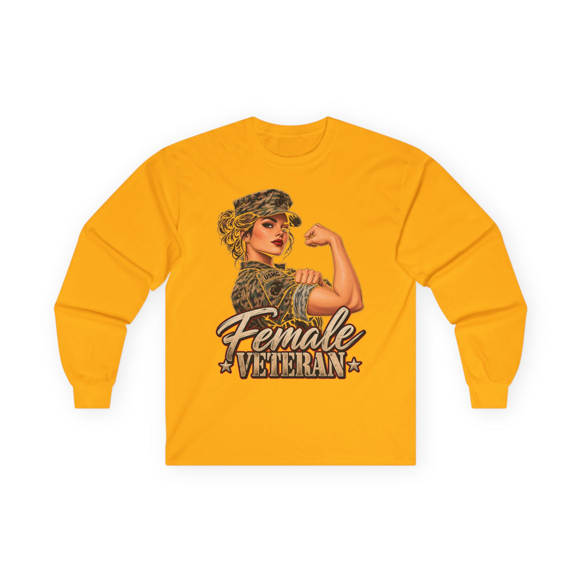 Female Veteran Pride - Unisex Ultra Cotton Long Sleeve Tee