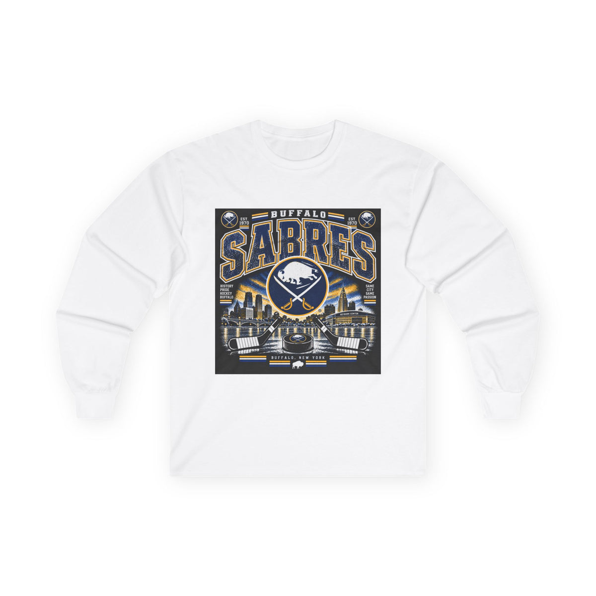 Buffalo Sabres Heritage Shield - Unisex Ultra Cotton Long Sleeve Tee