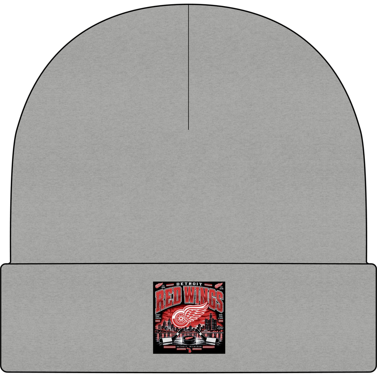 Detroit Red Wings Hockey Skyline - AS Colour 1107 Cuff Beanie