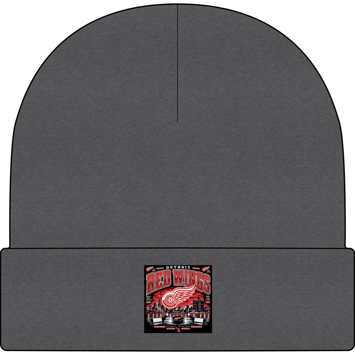 Detroit Red Wings Hockey Skyline - AS Colour 1107 Cuff Beanie