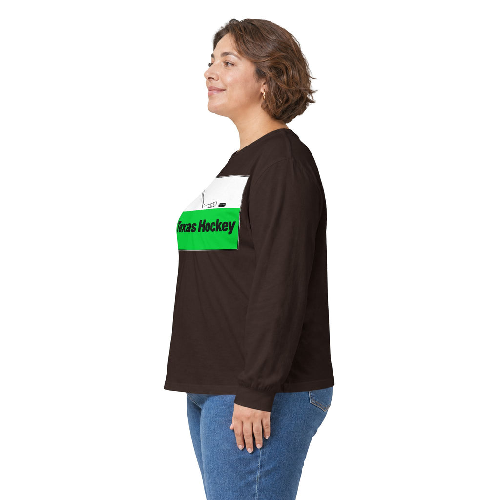 Texas Hockey Flag - Unisex Ultra Cotton Long Sleeve Tee