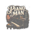 Piano Man Retro Bar - Kiss-Cut Sticker