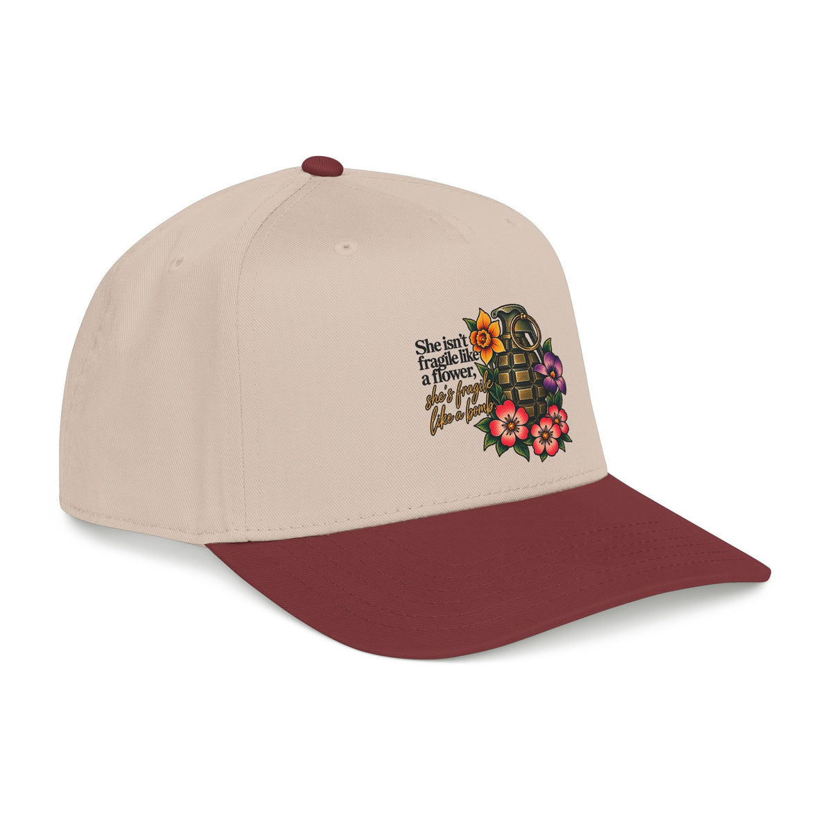 Fragile Like a Bomb - Floral Grenade - OTTO Baseball Hat
