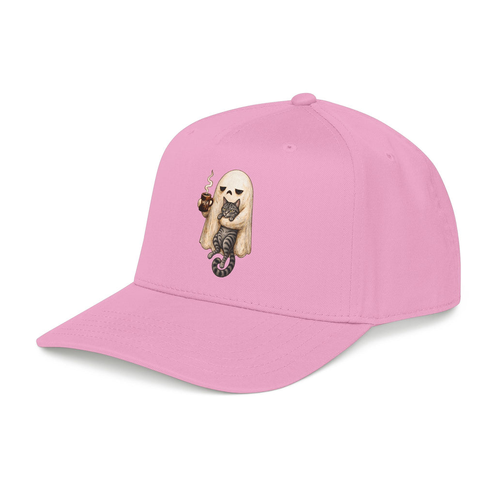 Meh Ghost and Gray Tabby Cat - OTTO Baseball Hat