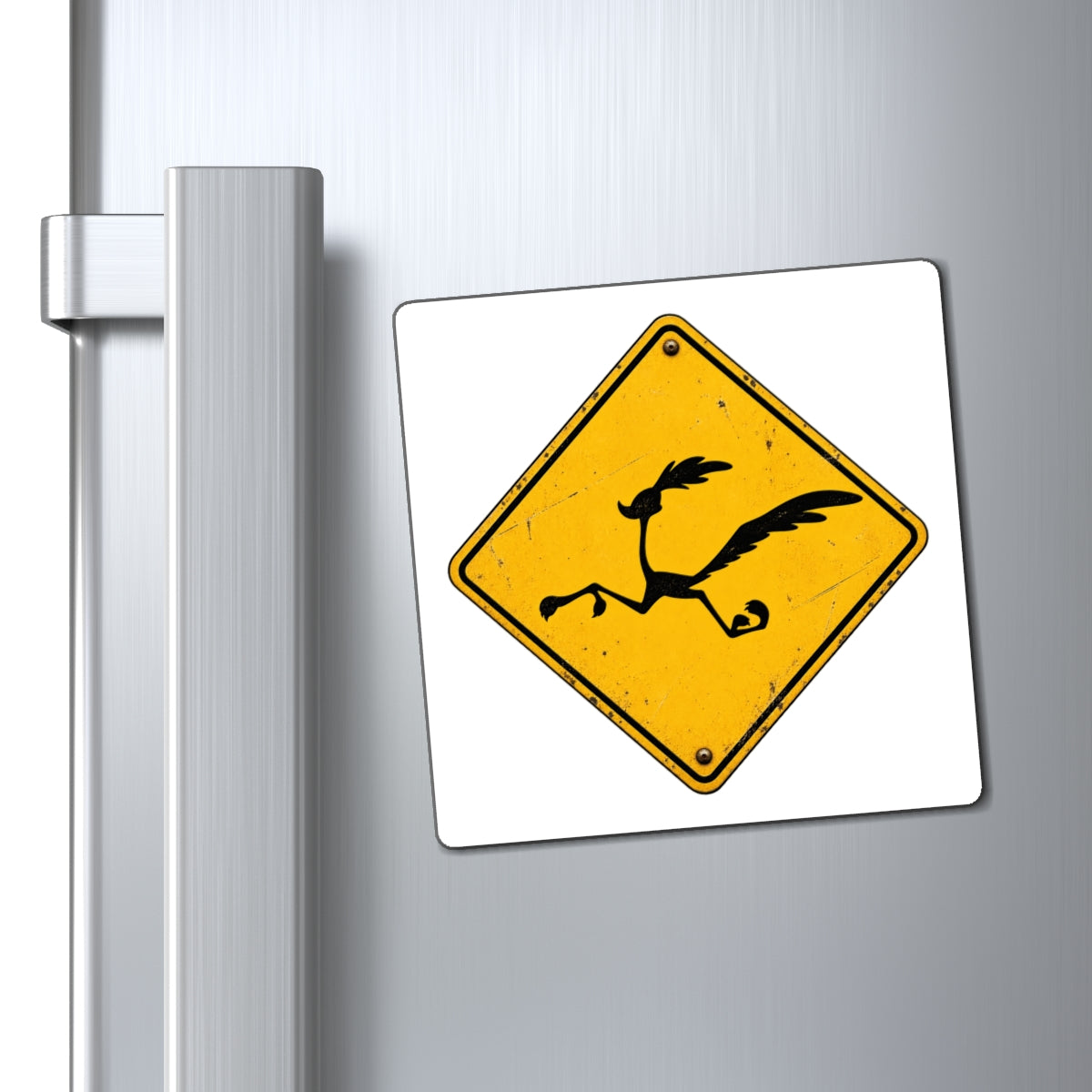Roadrunner Yellow Diamond Sign - Magnet