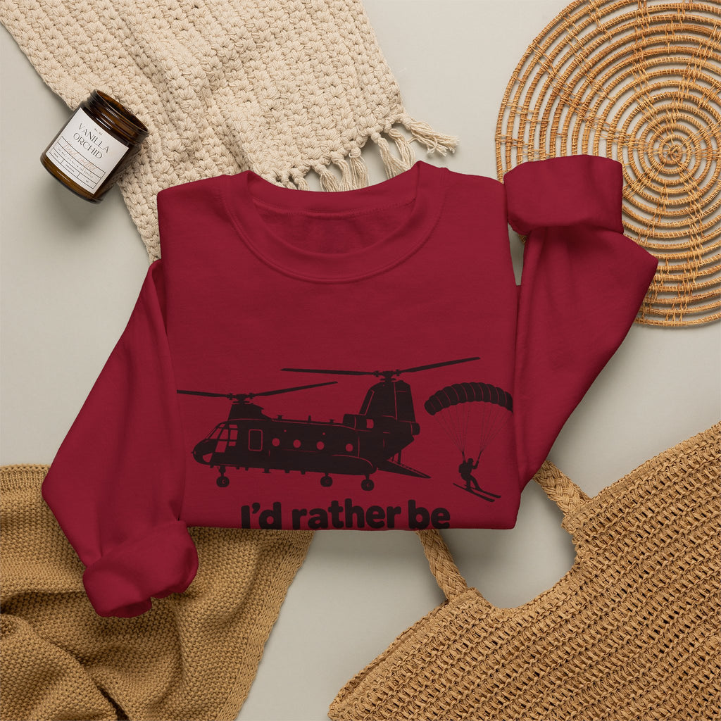 Id Rather Be Heliskiing - Crewneck Sweatshirt