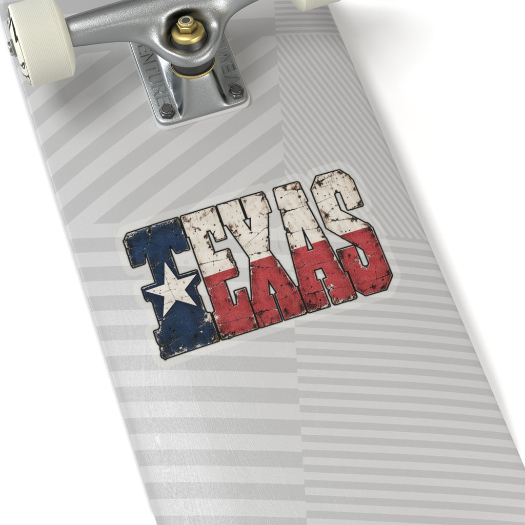 Texas Flag Block Letters - Kiss-Cut Sticker