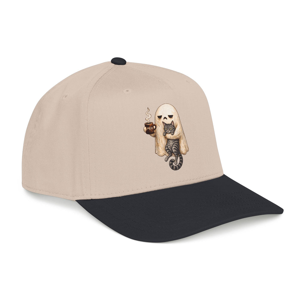 Meh Ghost and Gray Tabby Cat - OTTO Baseball Hat