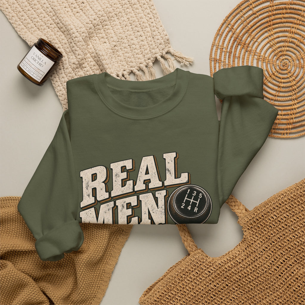 Real Men Shift - Crewneck Sweatshirt