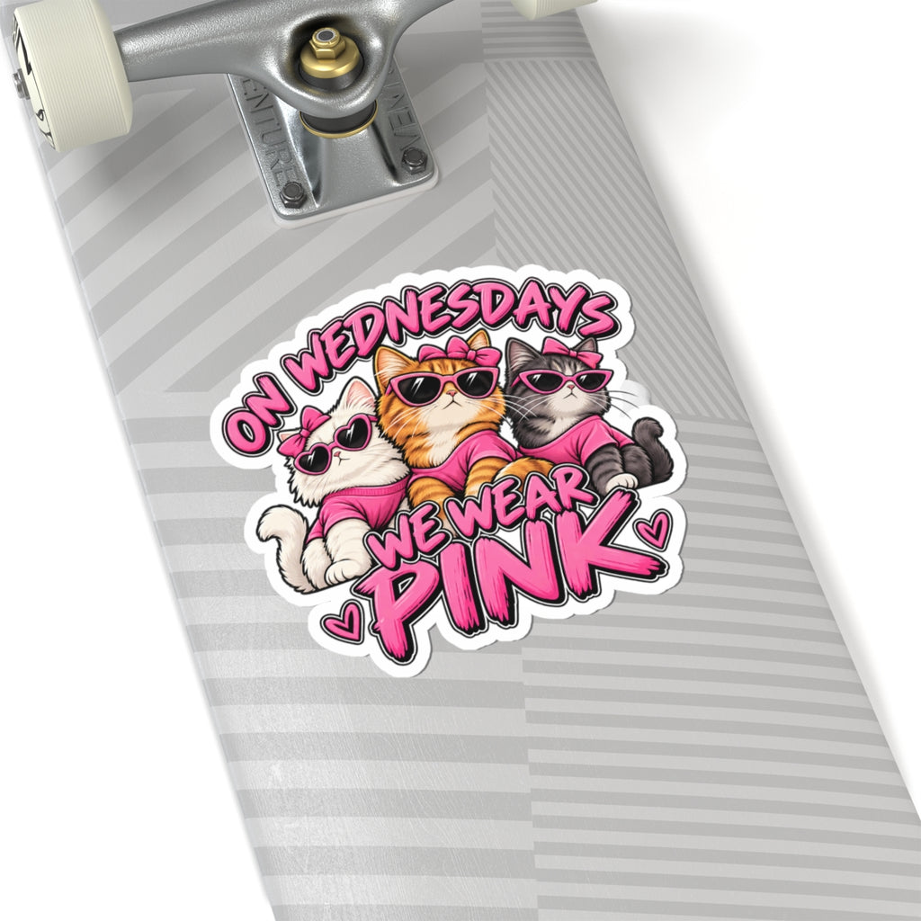On Wednesdays We Wear Pink - Kiss-Cut Sticker