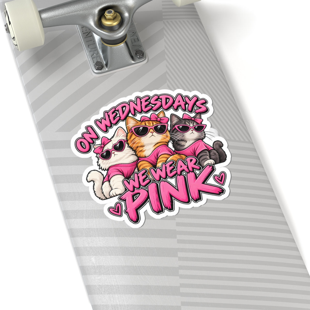 On Wednesdays We Wear Pink - Kiss-Cut Sticker