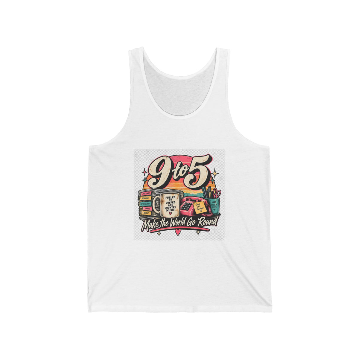 9to5 Make the World Go Round - Athletic Tank