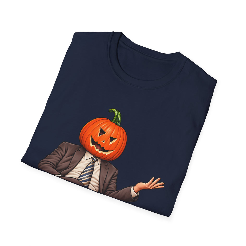 Pumpkin Head Office Cartoon - Classic Tee