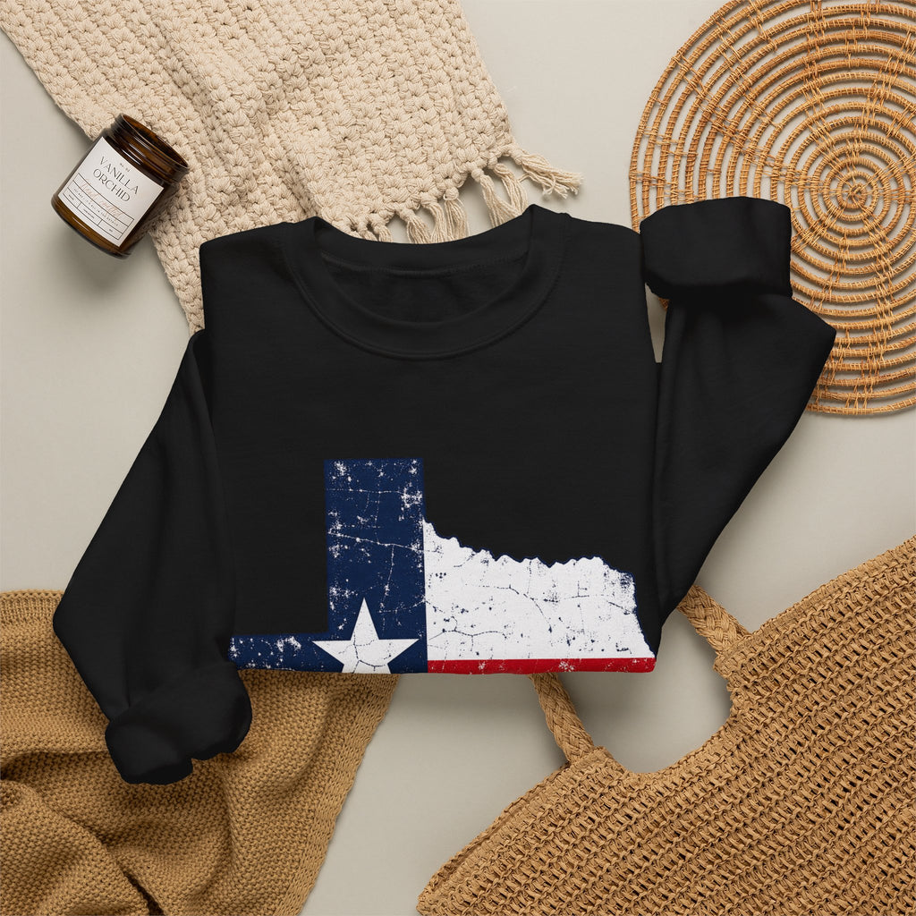 Weathered Texas Flag - Crewneck Sweatshirt