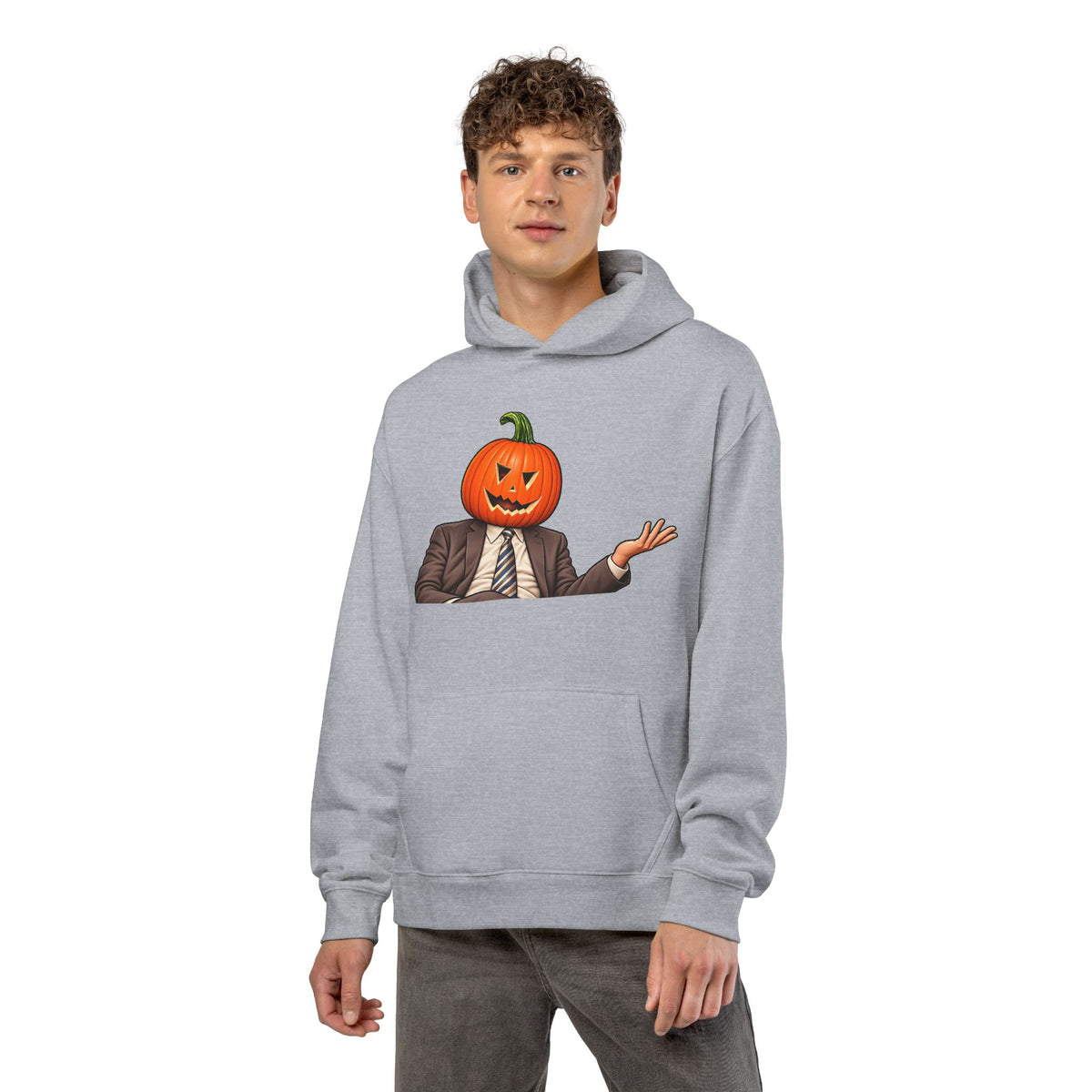 Pumpkin Head Office Cartoon - Hoodie