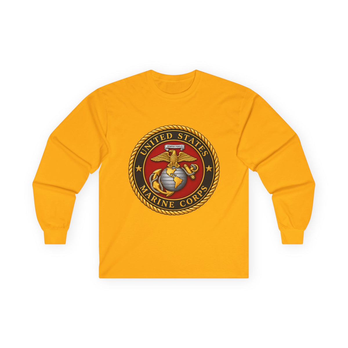 U.S. Marine Corps Emblem - Unisex Ultra Cotton Long Sleeve Tee