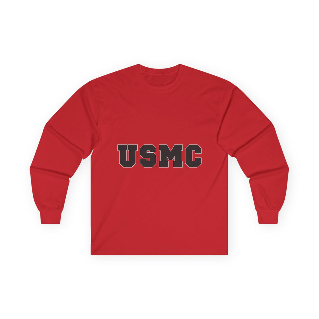 Marine Corps Varsity - Unisex Ultra Cotton Long Sleeve Tee