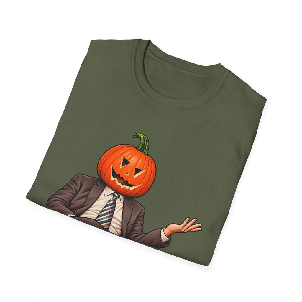 Pumpkin Head Office Cartoon - Classic Tee