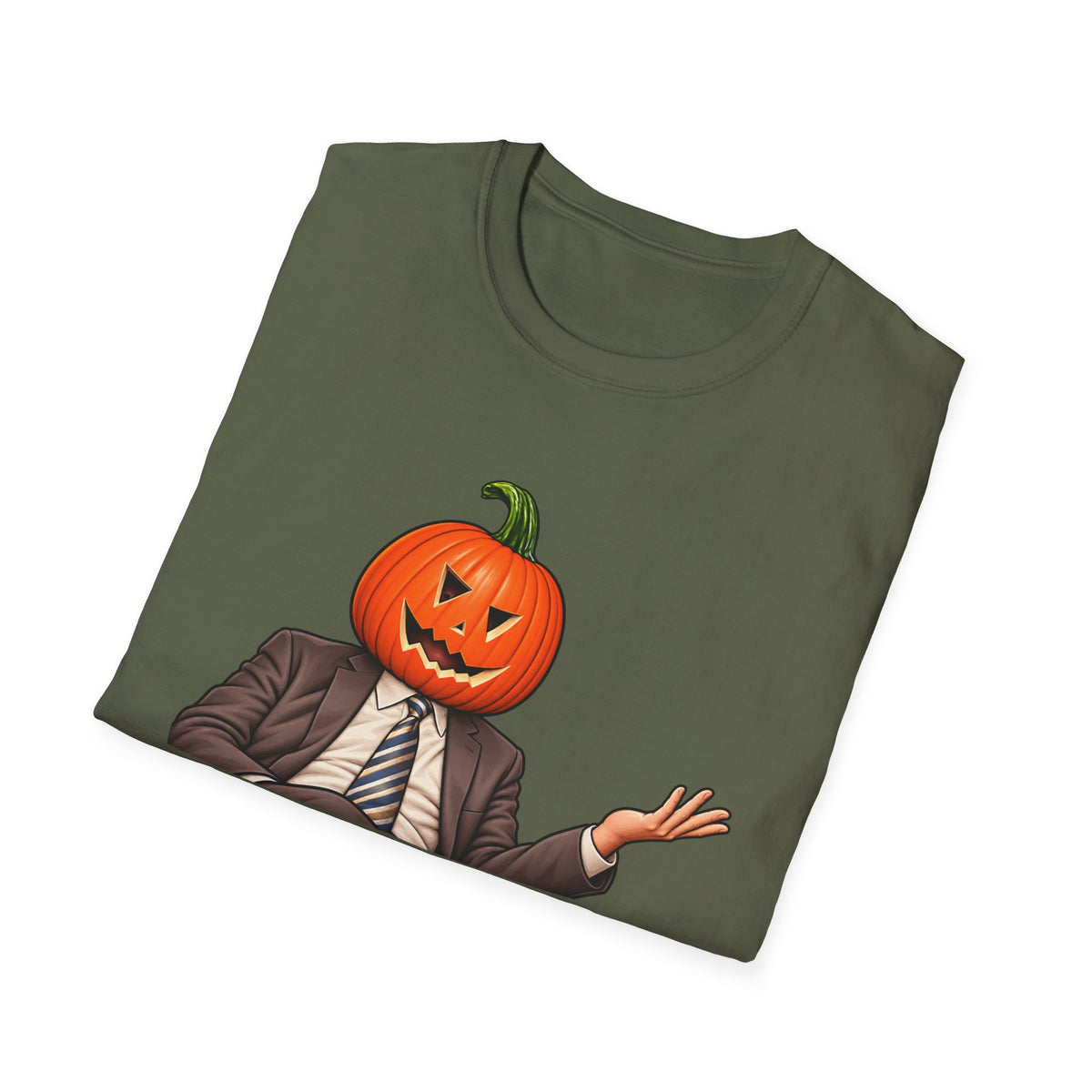Pumpkin Head Office Cartoon - Classic Tee