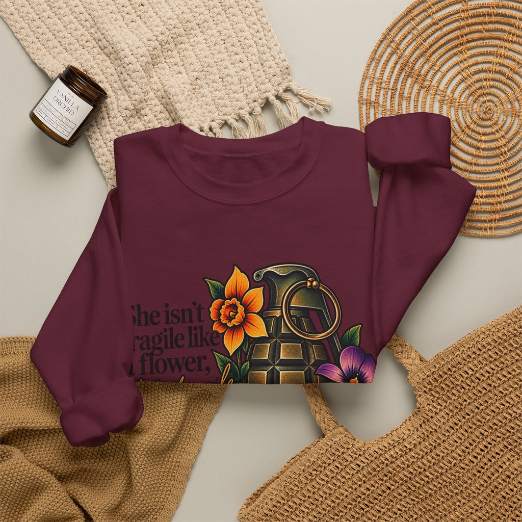 Fragile Like a Bomb - Floral Grenade - Crewneck Sweatshirt