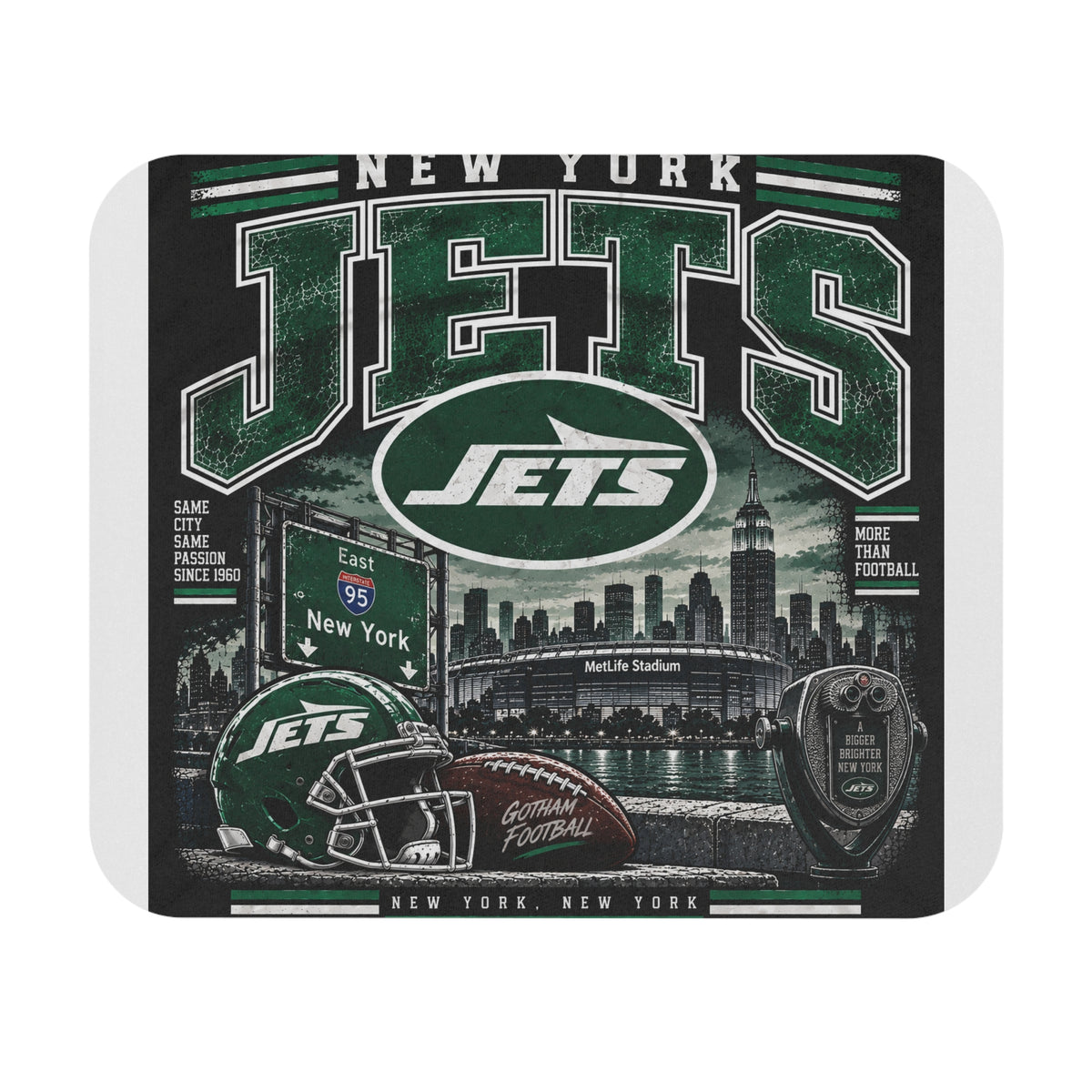 New York Jets Skyline - Mouse Pad