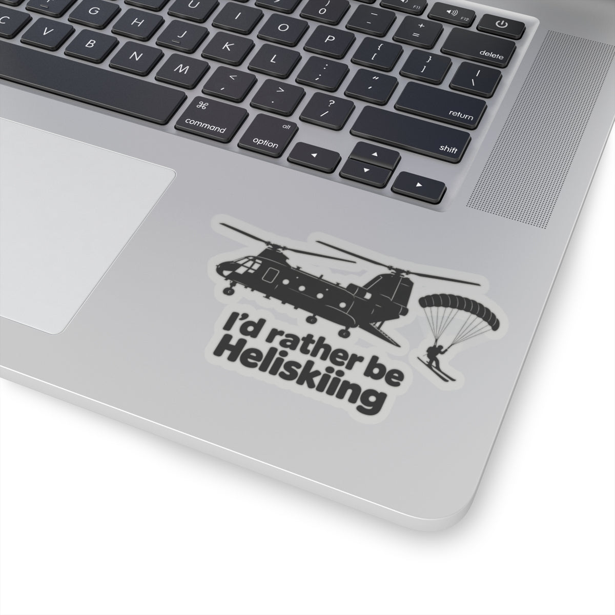Id Rather Be Heliskiing - Kiss-Cut Sticker