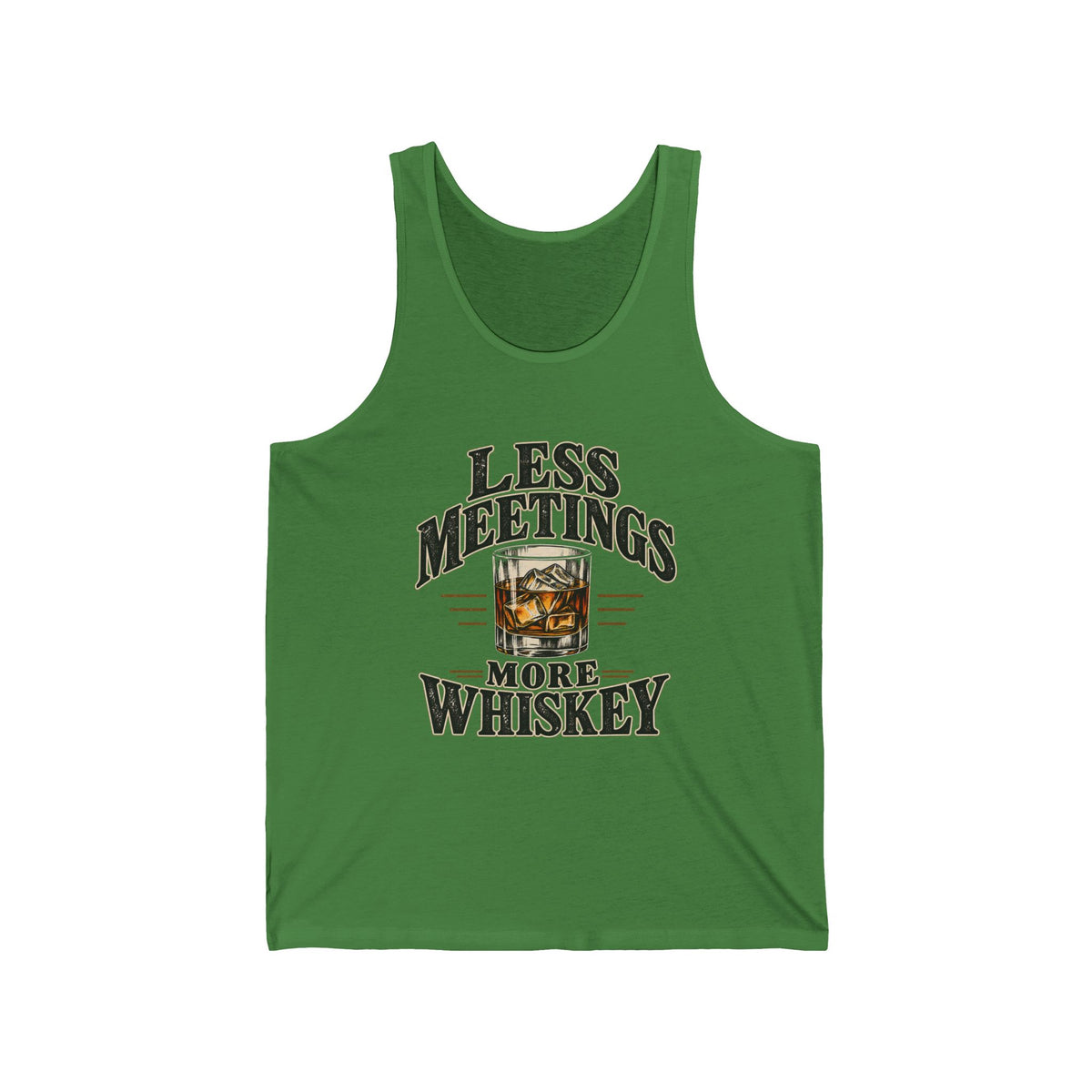 Less Meetings More Whiskey - Athletic Tank