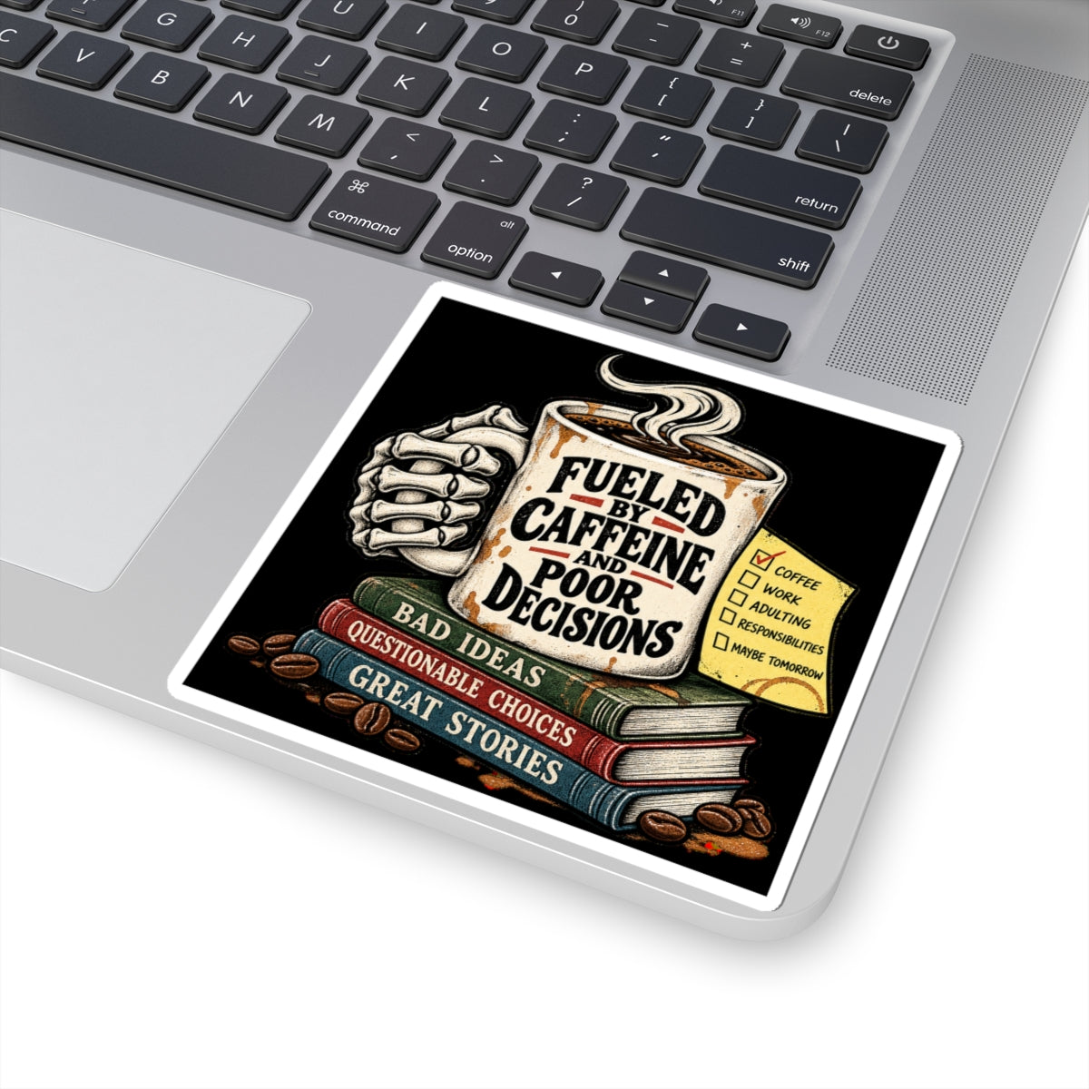 Fueled by Caffeine - Kiss-Cut Sticker