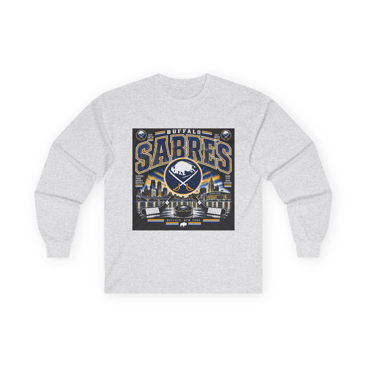 Buffalo Sabres Heritage Shield - Unisex Ultra Cotton Long Sleeve Tee