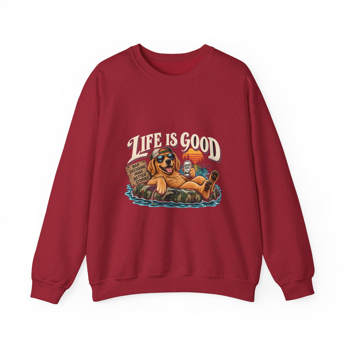 Life is Good Floatin' - Crewneck Sweatshirt