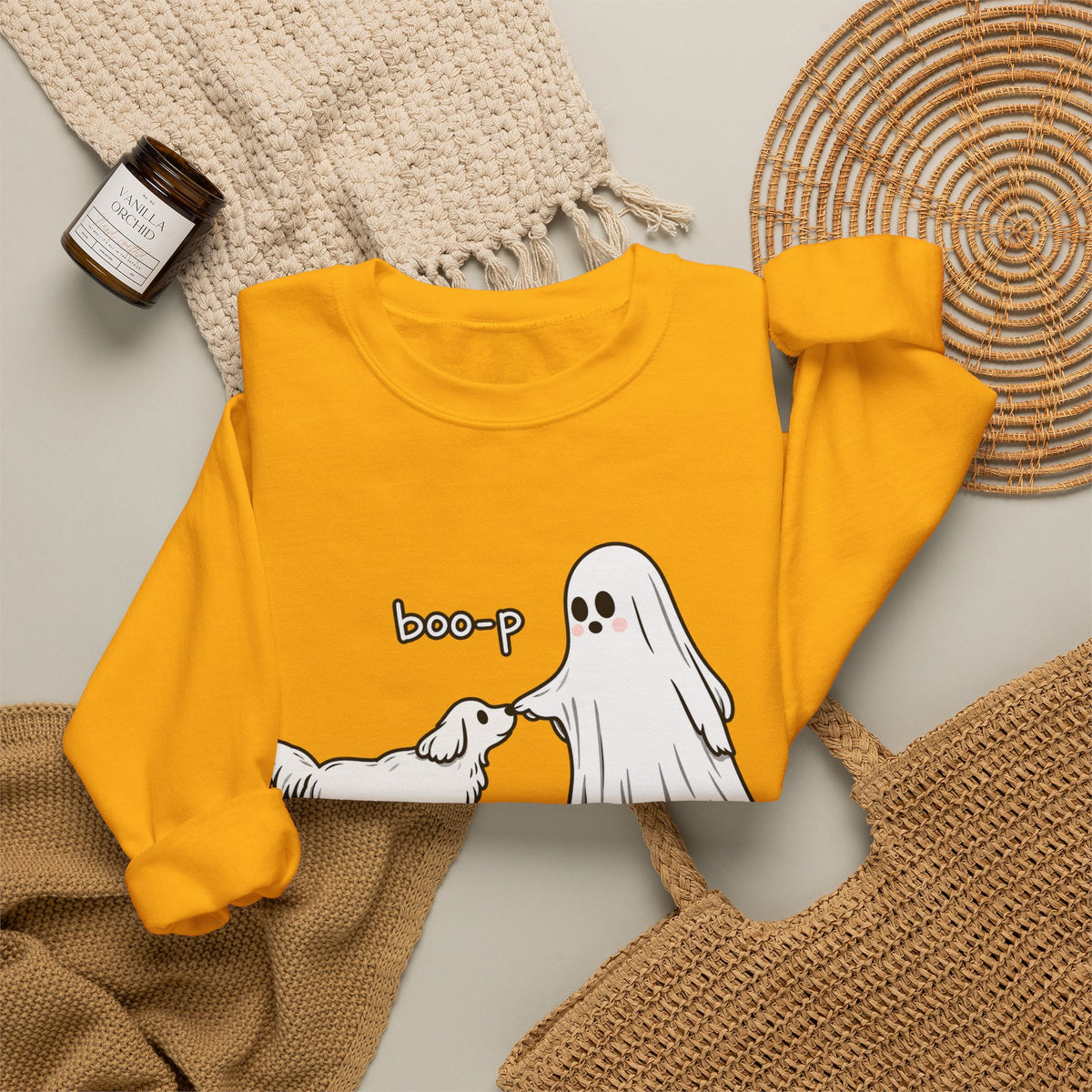 Boo-p Ghost and Dog - Crewneck Sweatshirt