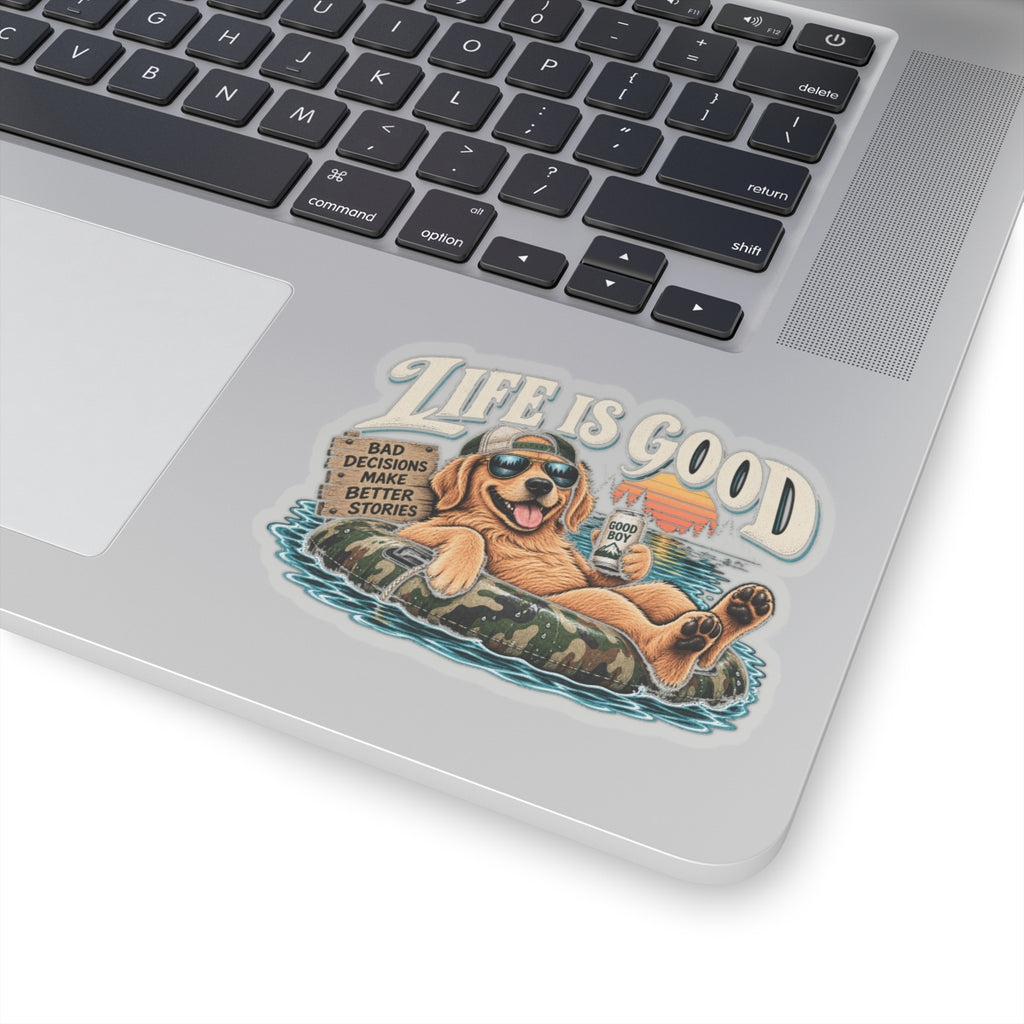 Life is Good Floatin' - Kiss-Cut Sticker