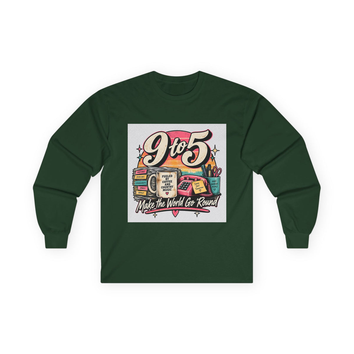 9to5 Make the World Go Round - Unisex Ultra Cotton Long Sleeve Tee