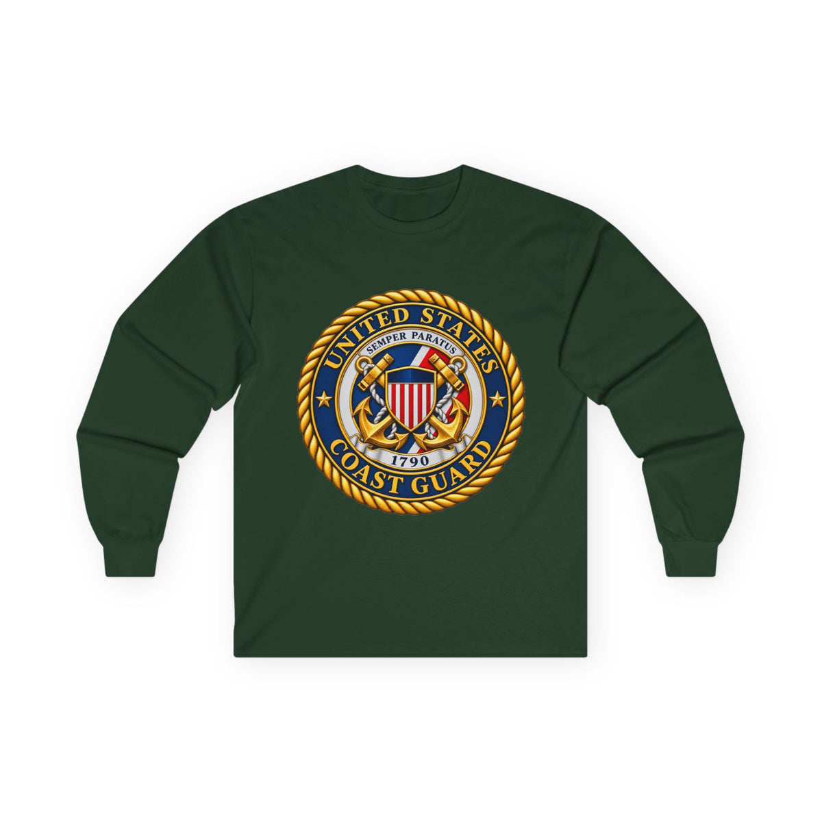 U.S. Coast Guard Emblem - Unisex Ultra Cotton Long Sleeve Tee