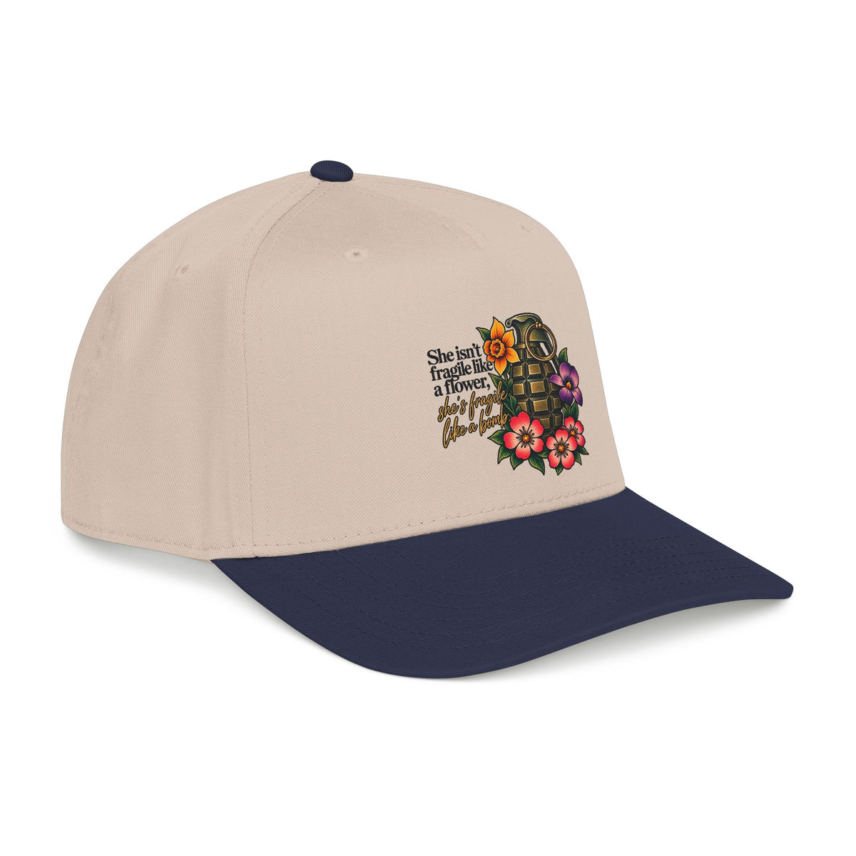 Fragile Like a Bomb - Floral Grenade - OTTO Baseball Hat
