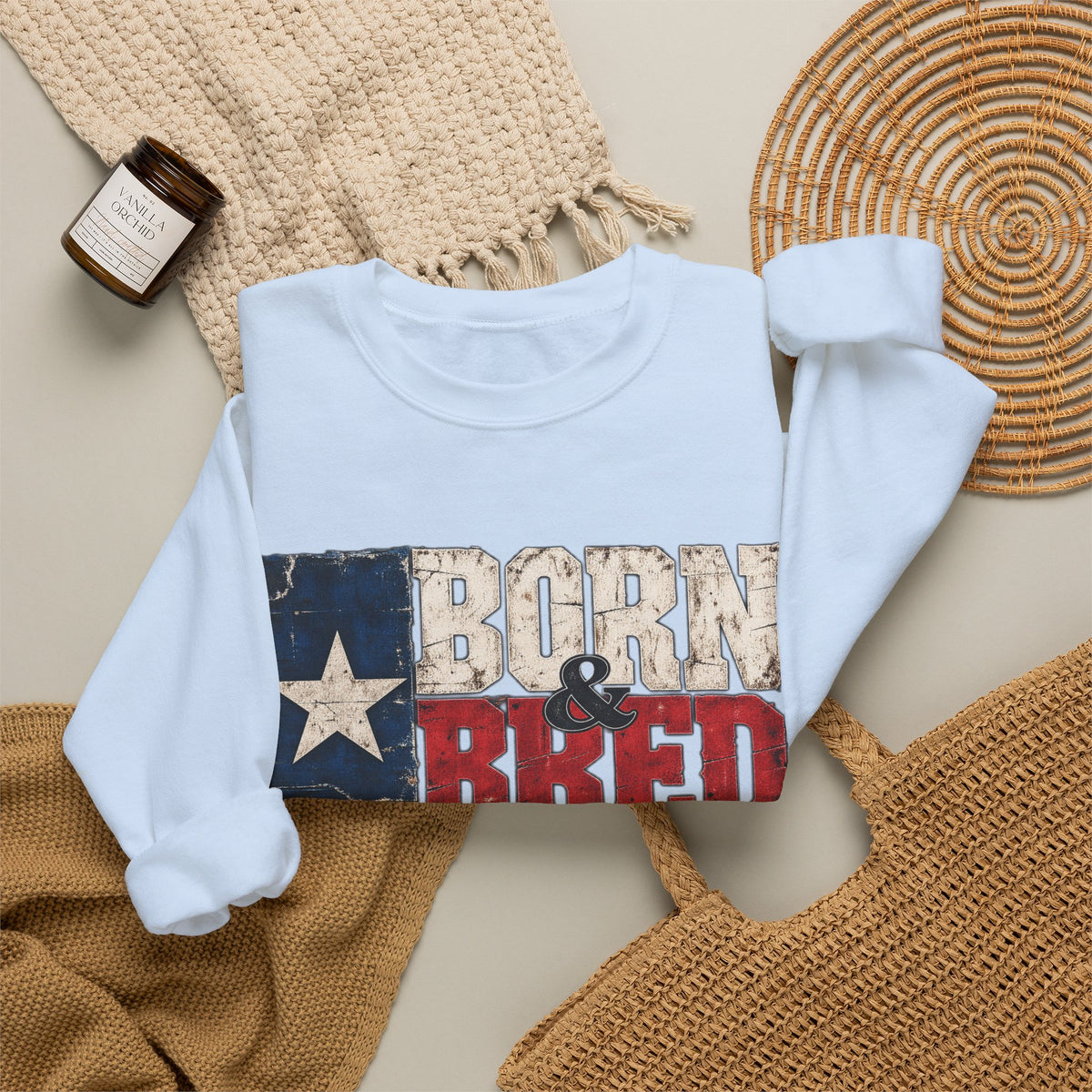 Texas Born and Bred - Crewneck Sweatshirt