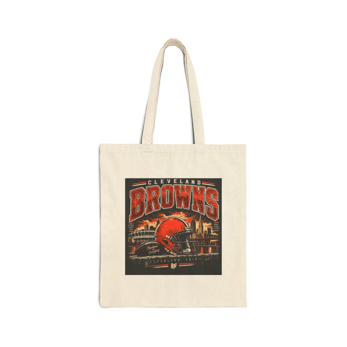 Cleveland Browns Skyline - Canvas Tote