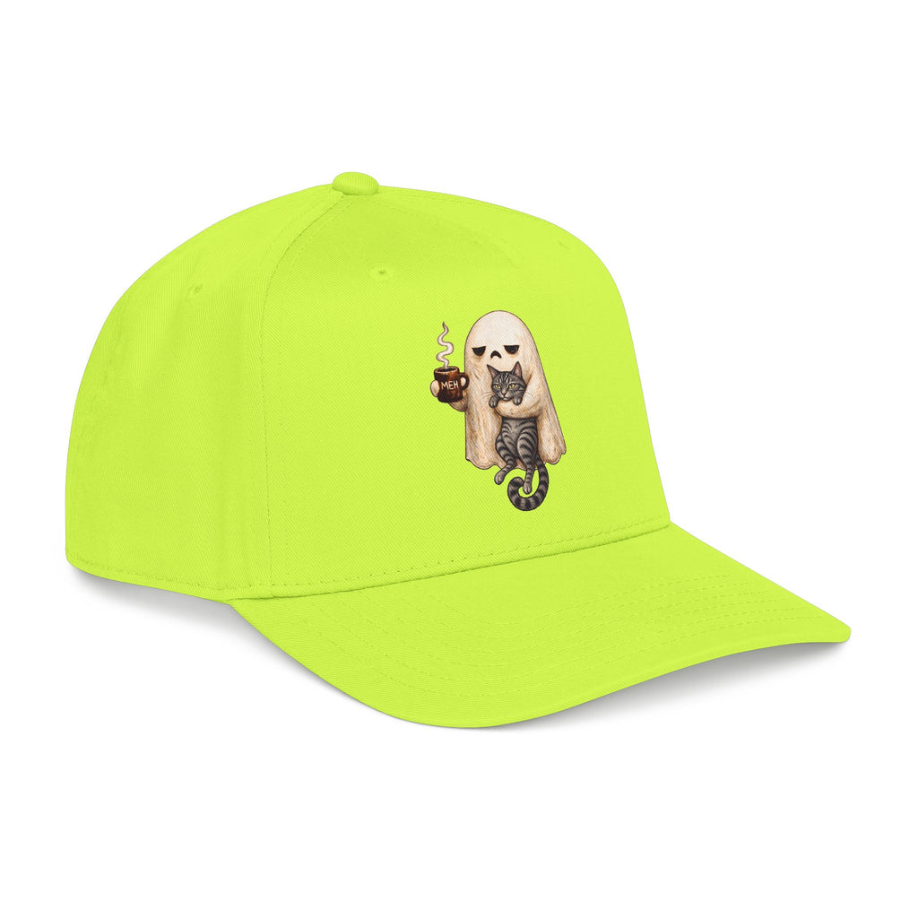 Meh Ghost and Gray Tabby Cat - OTTO Baseball Hat