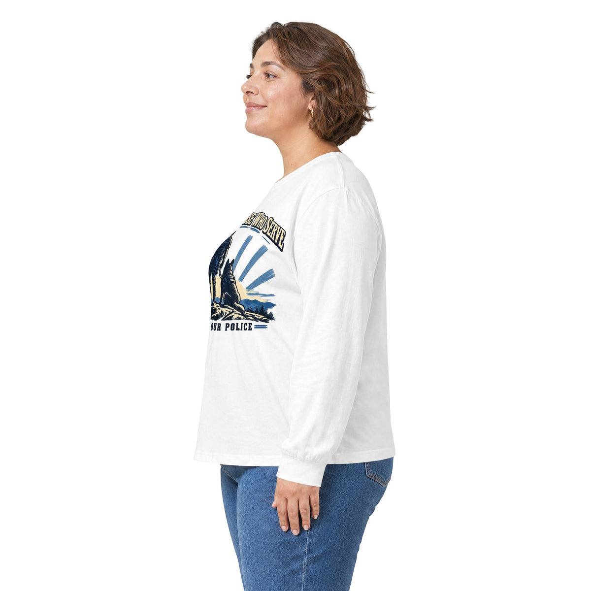 Stand With Those Who Serve Police K9 - Unisex Ultra Cotton Long Sleeve Tee