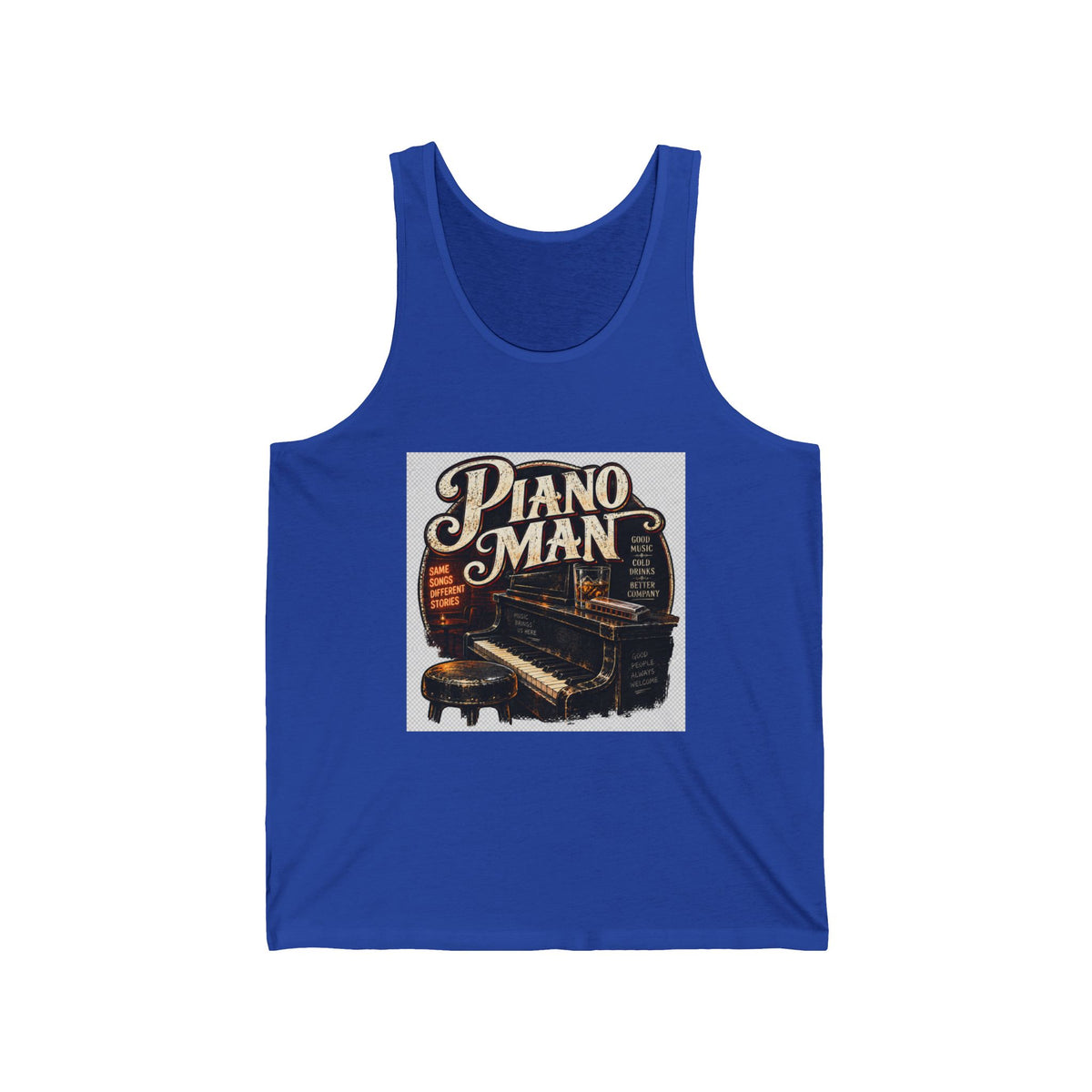 Piano Man Retro Bar - Athletic Tank