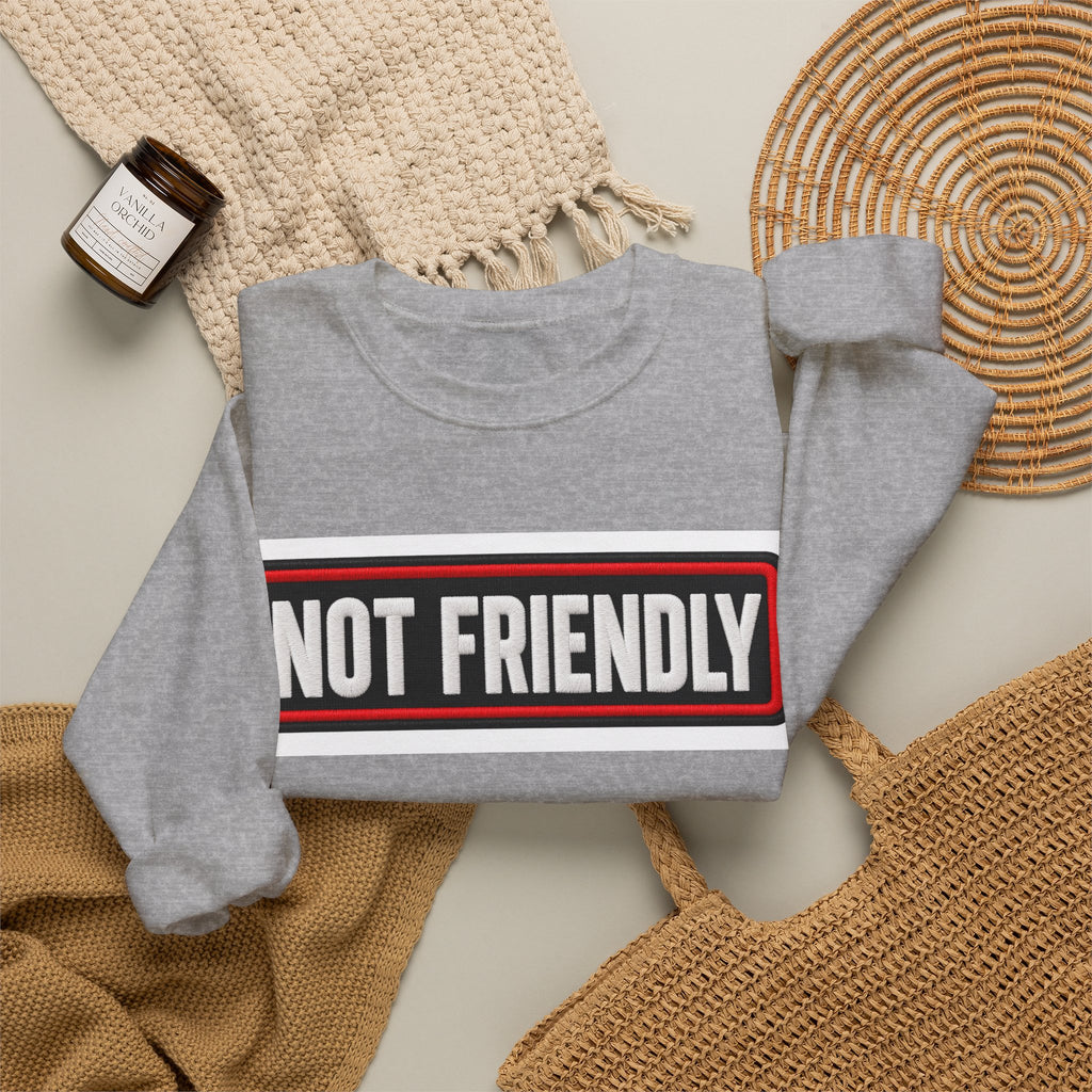 Not Friendly - Service Dog Patch - Crewneck Sweatshirt